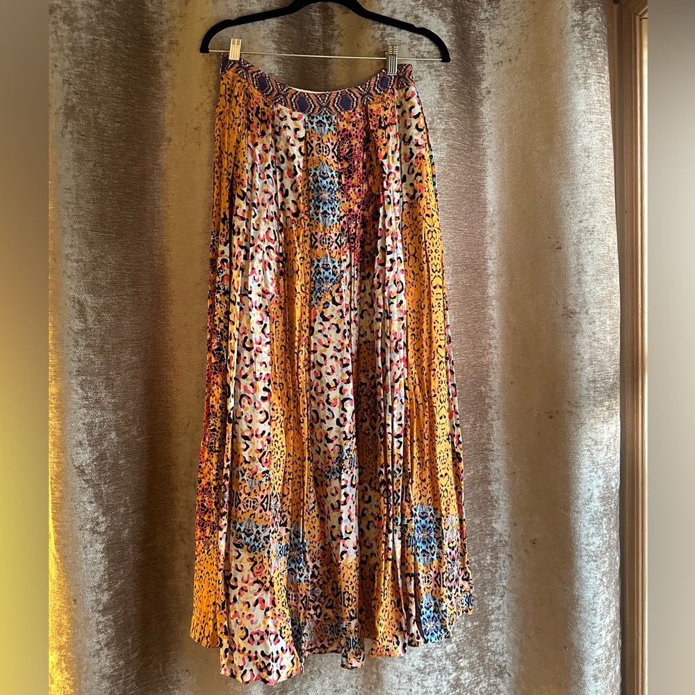 Anthropologie Boho Print Skirt